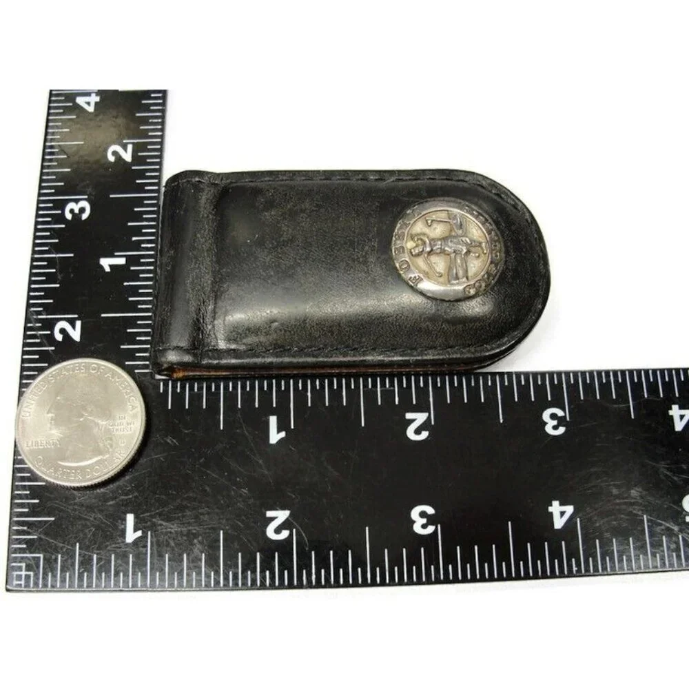 Vintage Leather Fossil Golf Classic Money Clip Men Wallet
